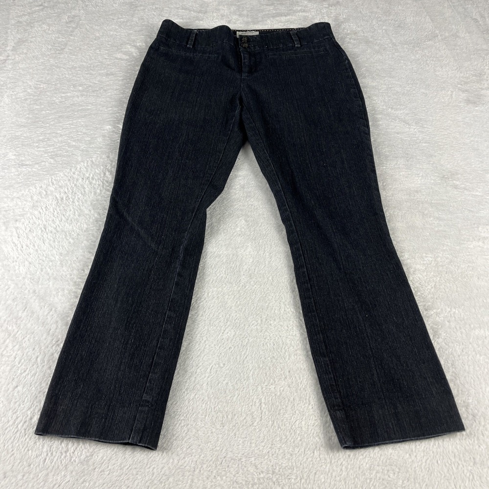 Anthropologie The Essential Slim Pants‎ Womens Size 4 Black Dark Wash